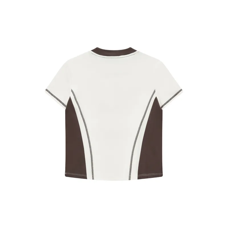 FILA FUSION Set in Sleeve T Shirt Women's Pasture Jun White-1