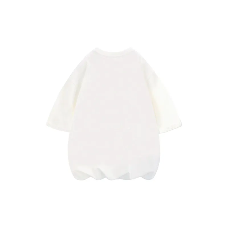 FAVEPOP Loose Fit Casual 100% Cotton Off The Shoulder Crew Neck Short Sleeved T Shirts Unisex-1