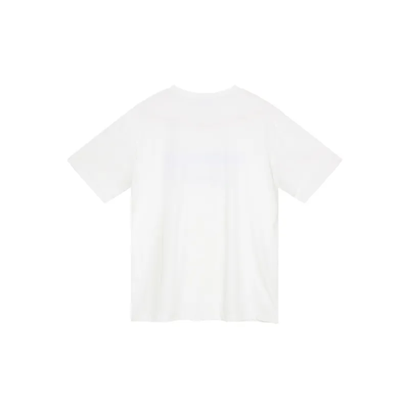 Voguo Relay Crew Neck Couple T Shirt Unisex Black White-1