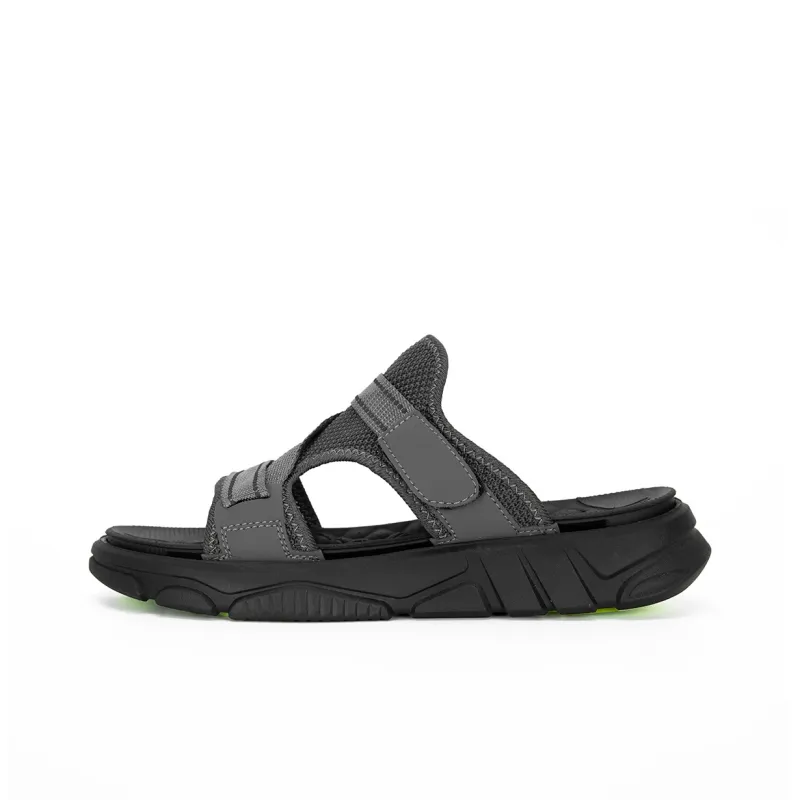 Banas Foam Sole Leather Patchwork Slip-Resistant Slide Slippers Men's-5