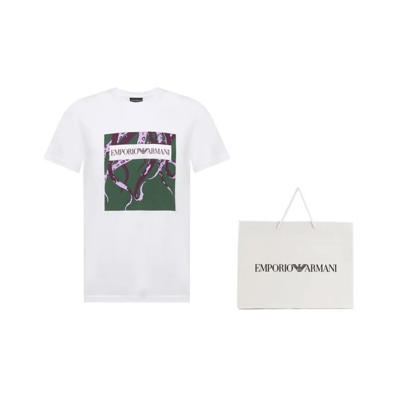 EMPORIO ARMANI SS24 Regular T-Shirt Men's White-3