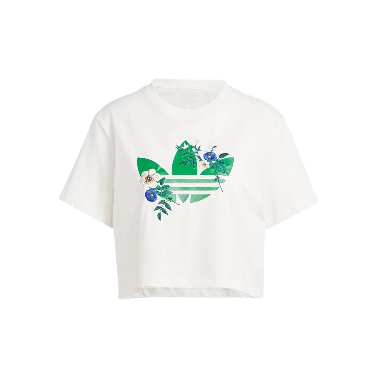 Y's x adidas]CACTUS FLOWER PRINT LONG T-SHIRT(XS White): Y's