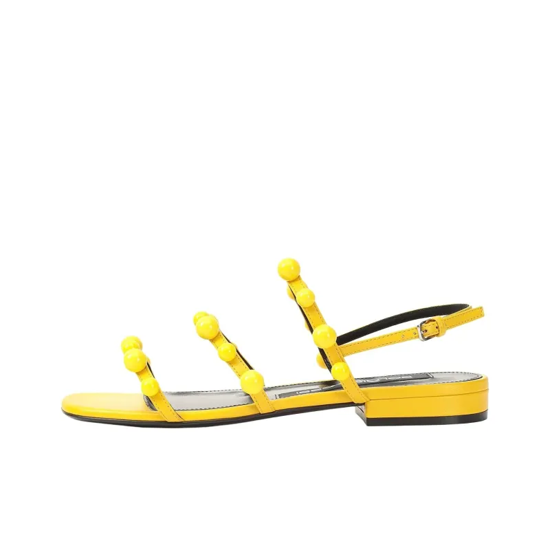 SERGIO ROSSI Sr Chupetas Strap Sandals Women's Yellow-0