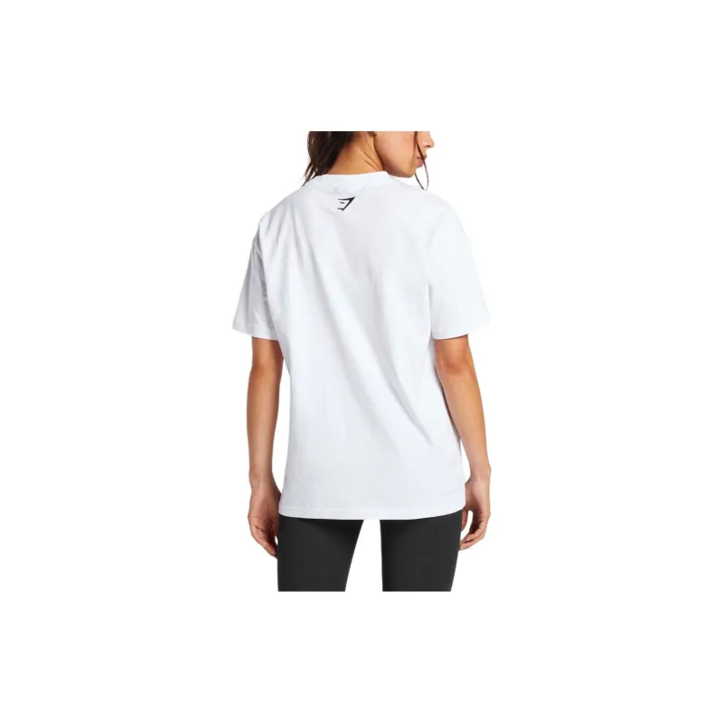 GYMSHARK BLOCK OVERSIZED T-SHIRT T-Shirt Women's White-1