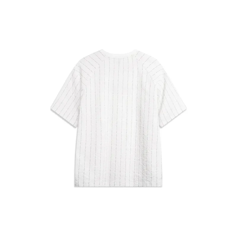 LiNing Drop Shoulder Sleeve T Shirt Men's Standard White All Over Print-1