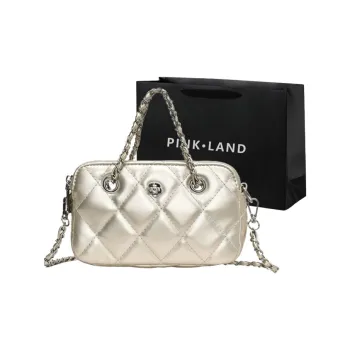 PINK·LAND PU One Shoulder Handbags Regular Women's Silver/fluorescent White/phosphor/black