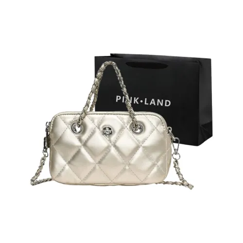 PINK·LAND PU One Shoulder Handbags Regular Women's Silver/fluorescent White/phosphor/black