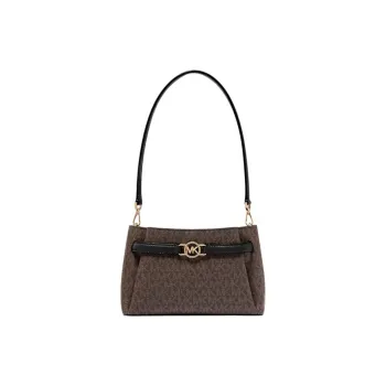 MICHAEL KORS Artificial Leather Handbag Shoulder Bag Small Size Women's Brown & Black