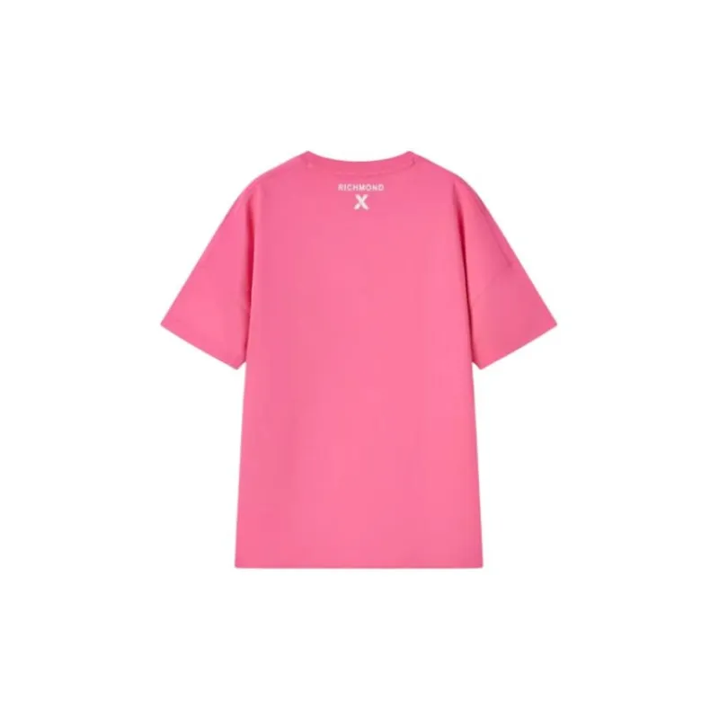 JOHN RICHMOND Letter Patterned Print Crew Neck Short Sleeved T Shirt Men's-5