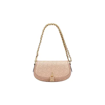 MICHAEL KORS Mila Artificial Leather Saddle Bag, Shoulder Bag, Crossbody Bag Small Size Women's Ballet Pink
