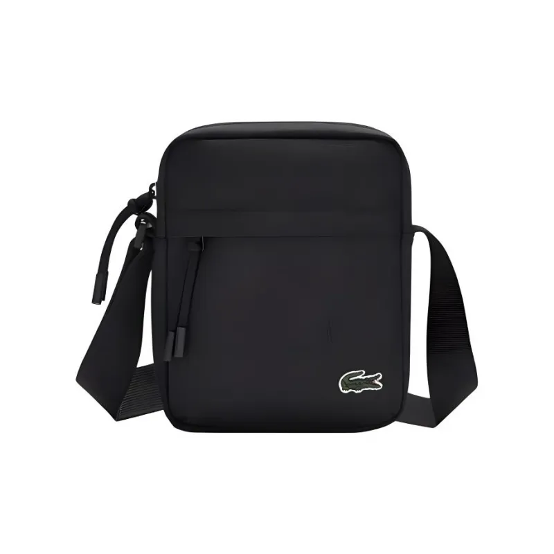 LACOSTE Fabric Crossbody Bag, Shoulder Bag Regular Men's Black-0