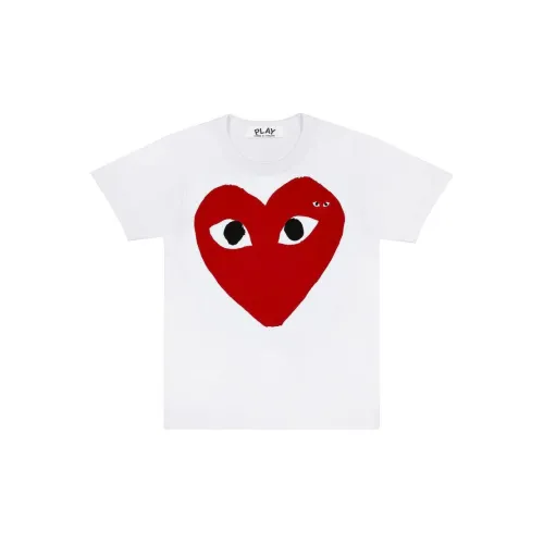 CDG Play T-Shirts Unisex White