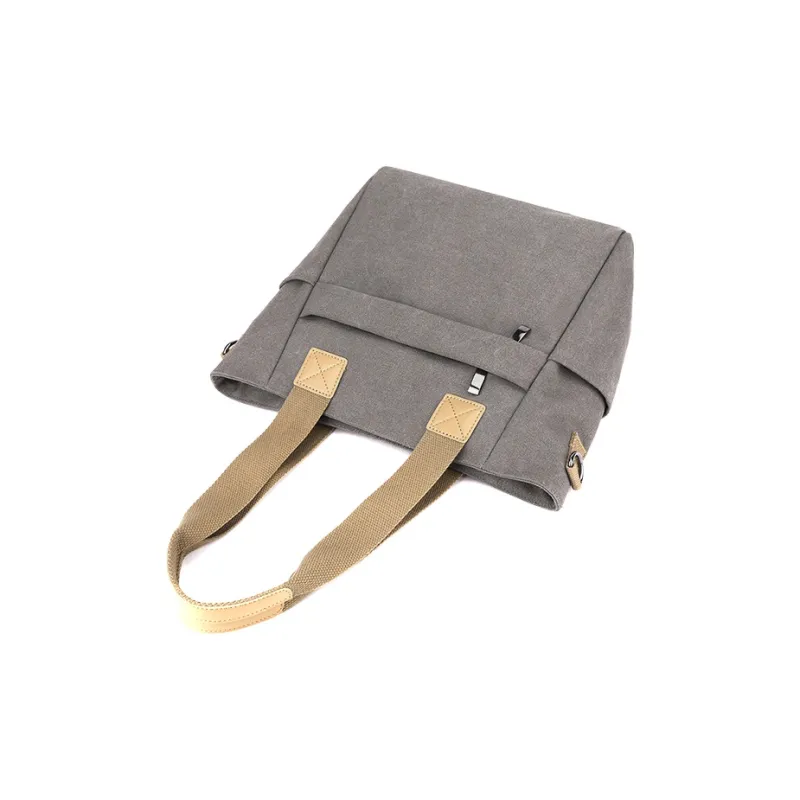 DOSRFINI Canvas Bag, Shoulder Bag, Crossbody Bag, Handbag Women's Khaki/Gray/Black/Army Green/Purple Brown/Coffee-6