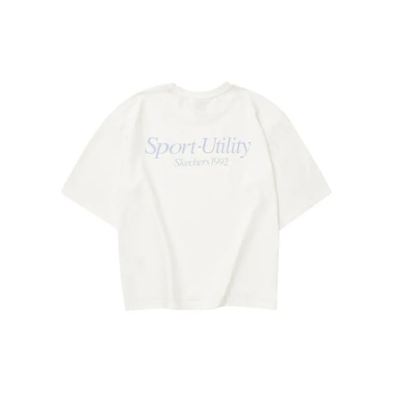Skechers T Shirt Women's Marshmallow White-1