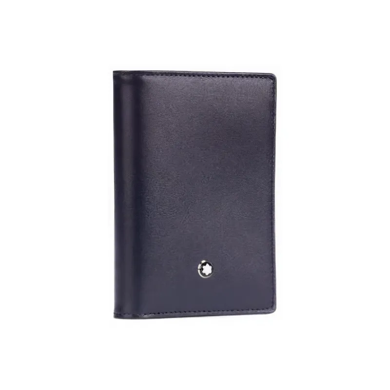 MONTBLANC Leather Card Holder, Wallet Men's Marine Blue Gradient-0