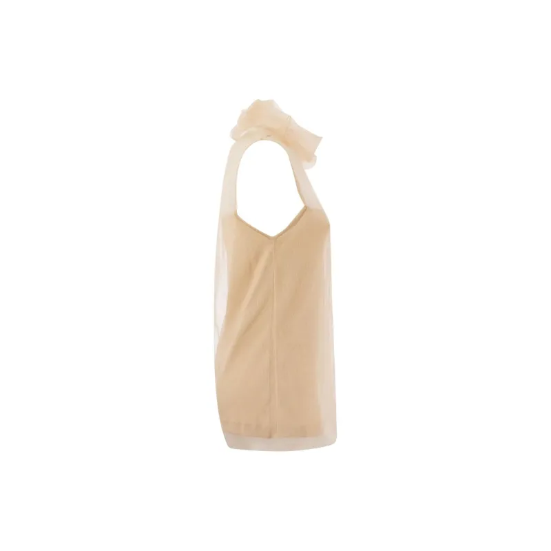 Fabiana Filippi High Neck Sleeveless Top-2