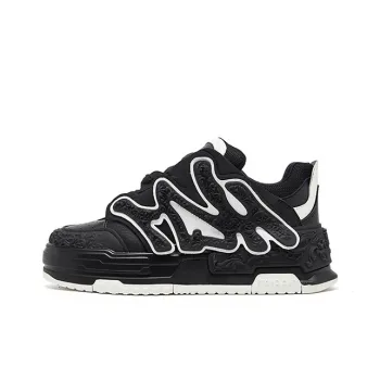 RED DRAGONFLY Casual Shoes Unisex Low Top Black/White/Red