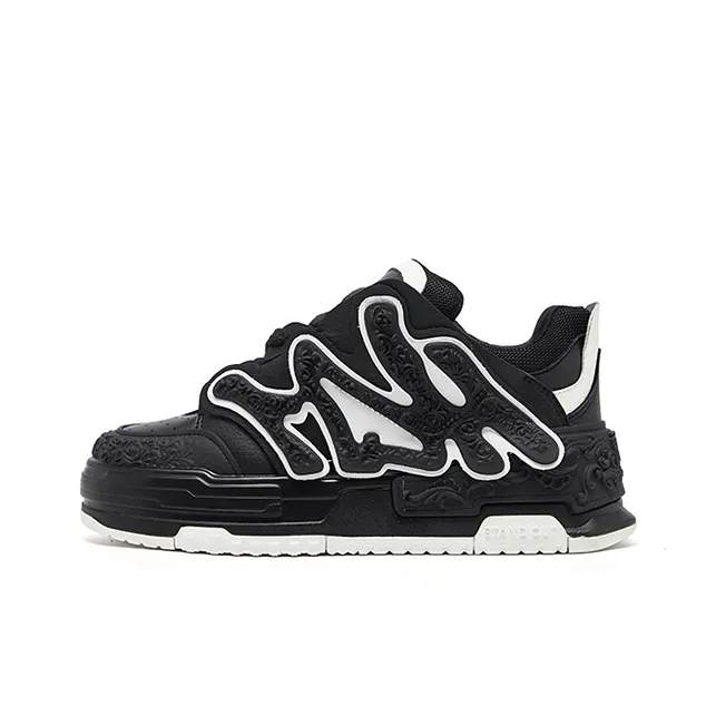 RED DRAGONFLY Casual Shoes Unisex Low Top Black/White/Red-0