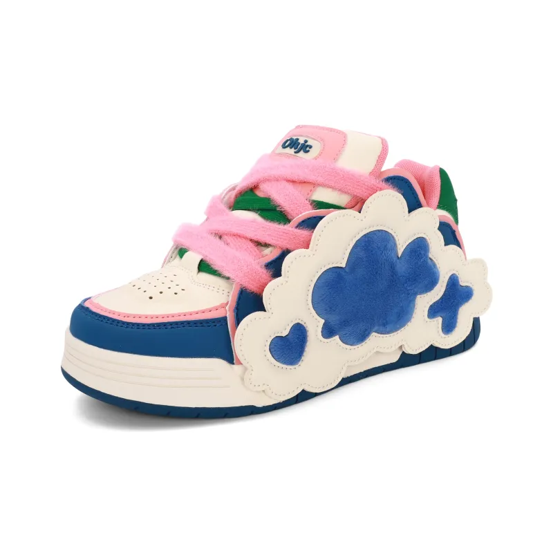OHJC Slip-Resistant Cushioning Wear-Resistant Lightweight Breathable Low-Top Skateboard Shoes Unisex-6