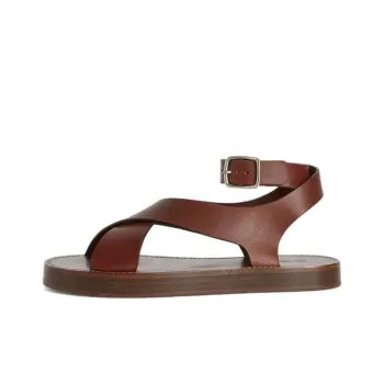 Loro Piana Sumie Strap Sandals Women's Chocolate