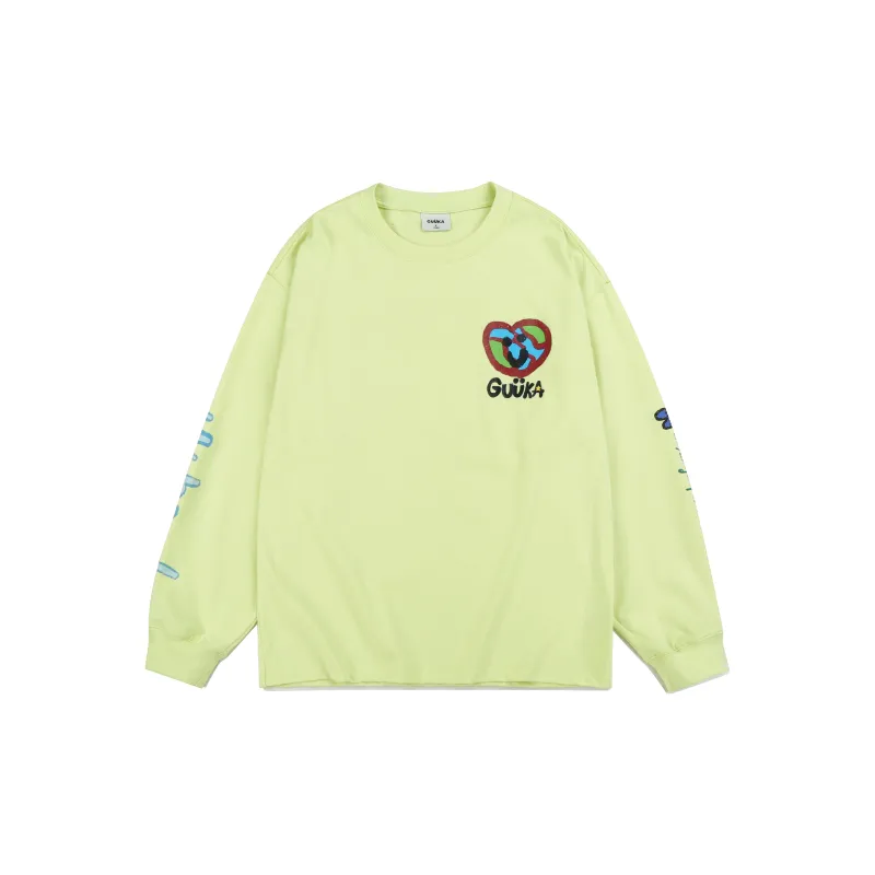 Guuka Long Sleeved T Shirt Unisex Neon Yellow-1