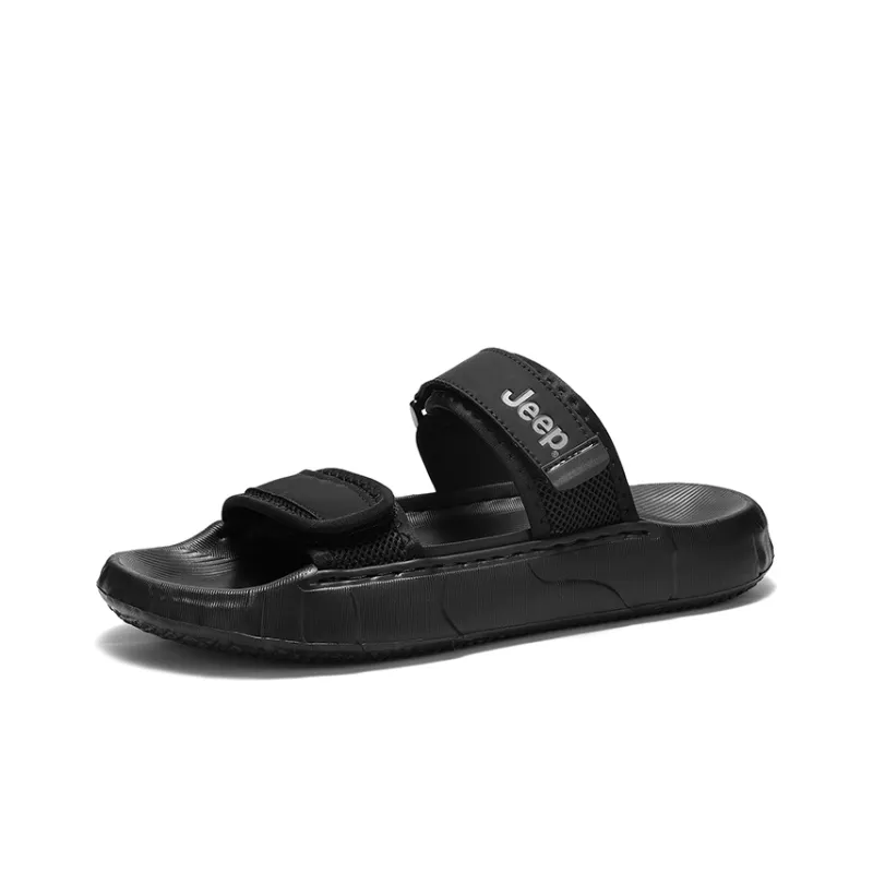 Jeep Abrasion Resistant Odor Resistant Slide Slippers Men's Black-2
