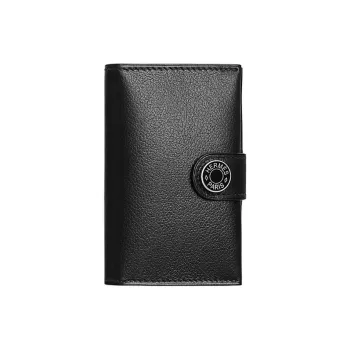 HERMES Evergrain Calfskin Card Holder Men's Black