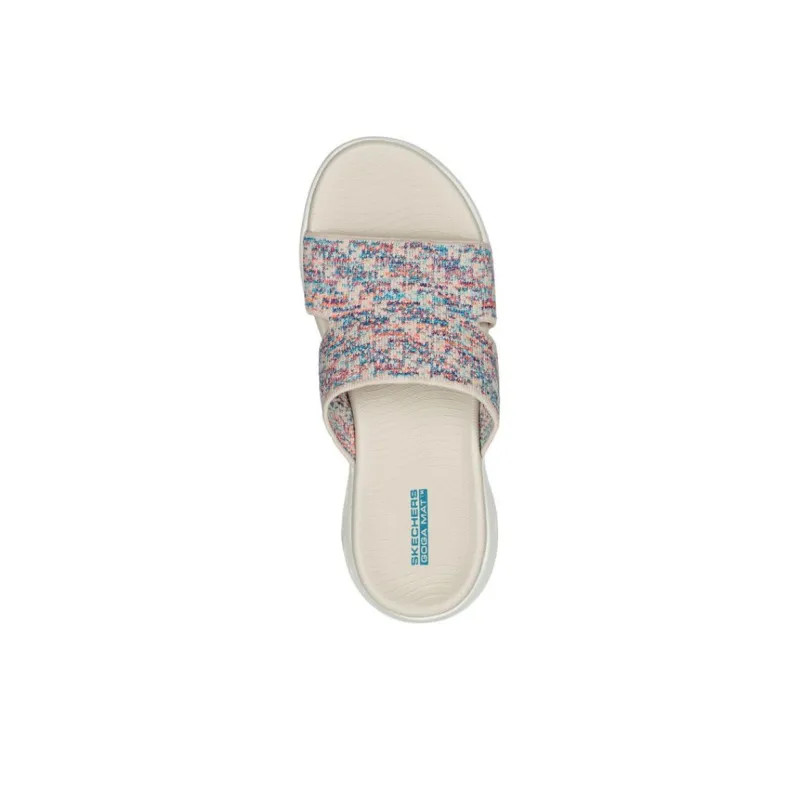 Skechers ON THE GO Slip-Resistant Abrasion-Resistant Slide Slippers Women's White-3