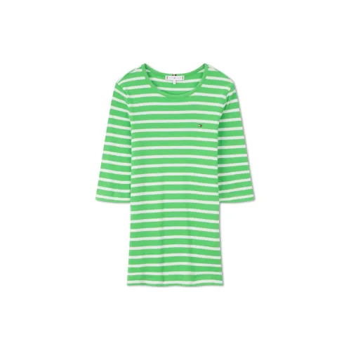 Tommy Hilfiger T-Shirts Women's Green/White Stripes 0FP