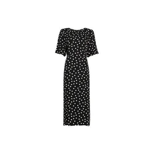 LIZZY Short-Sleeved Dresses Women's Black/White Dots