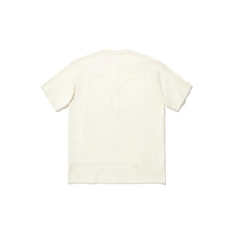 LiNing x CHENGLONG LIANMINGKUAN Drop Shoulder Sleeve T Shirt Men's Papyrus White-1
