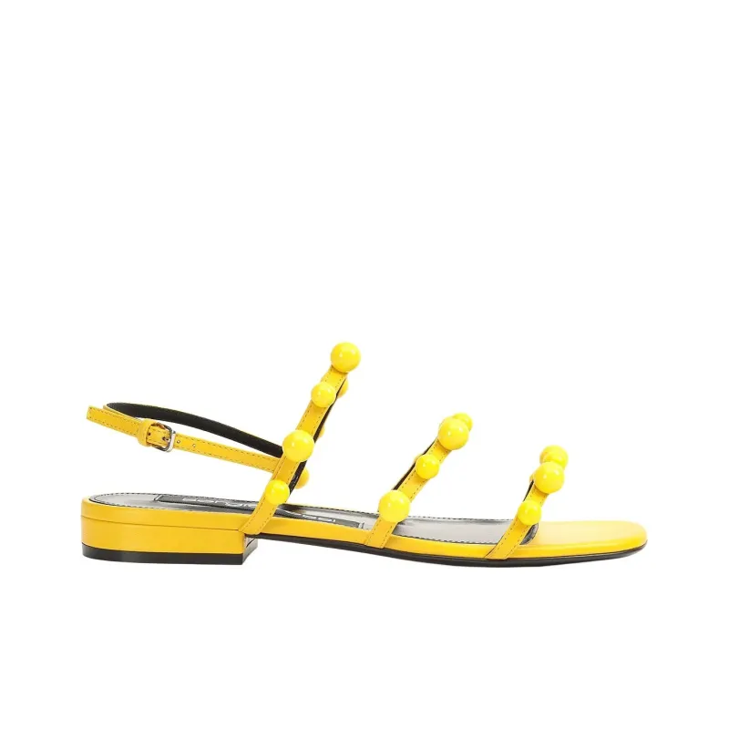 SERGIO ROSSI Sr Chupetas Strap Sandals Women's Yellow-1