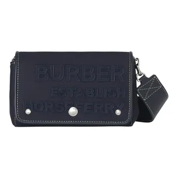 Burberry Horseferry Cotton Messenger Bag, Crossbody Bag, Shoulder Bag Men's Marine Blue