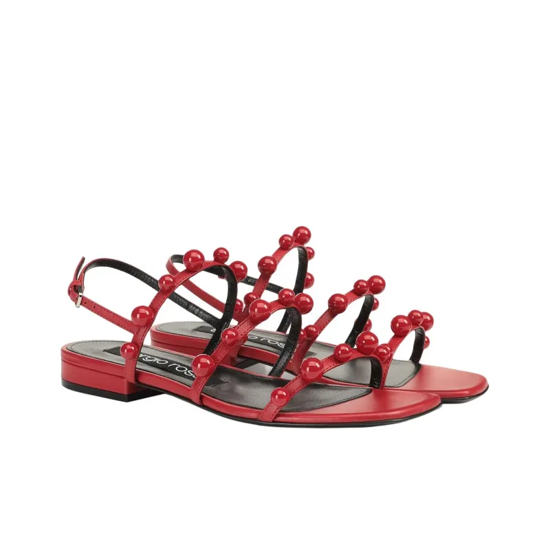 SERGIO ROSSI Sr Chupetas Strap Sandals Women's Red-2