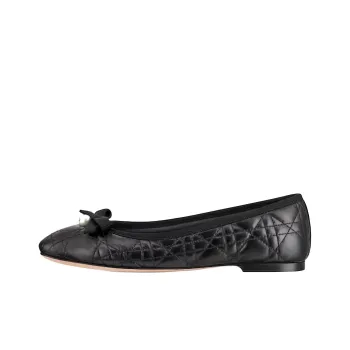 DIOR BALLET FLAT Casual Single Shoes Women's Black