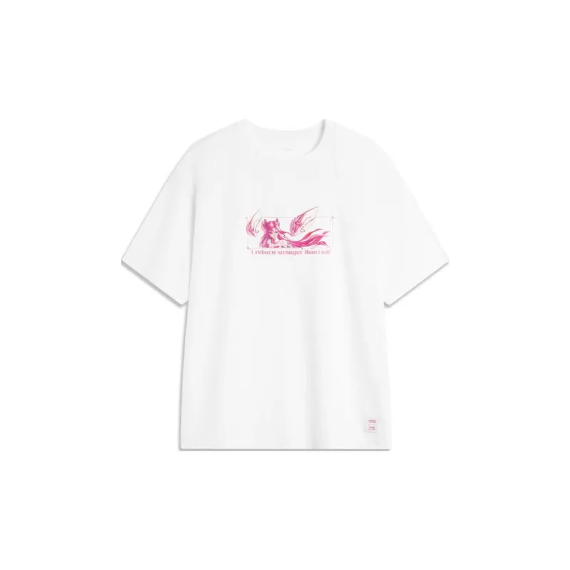 LiNing x LOL Sports Life Collection T Shirt Unisex Standard White-0