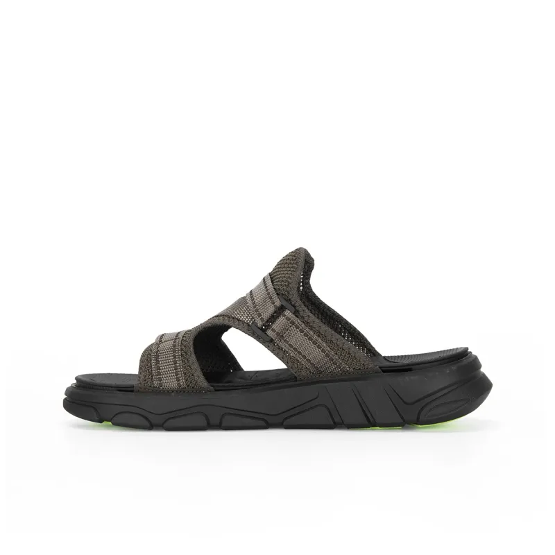 Banas Foam Sole Leather Patchwork Slip-Resistant Slide Slippers Men's-10