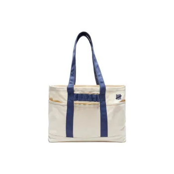 UNDEFEATED Cotton Tote Bag Shopping Bag Handbag Shoulder Bag Regular Unisex Olive Green/Ecru
