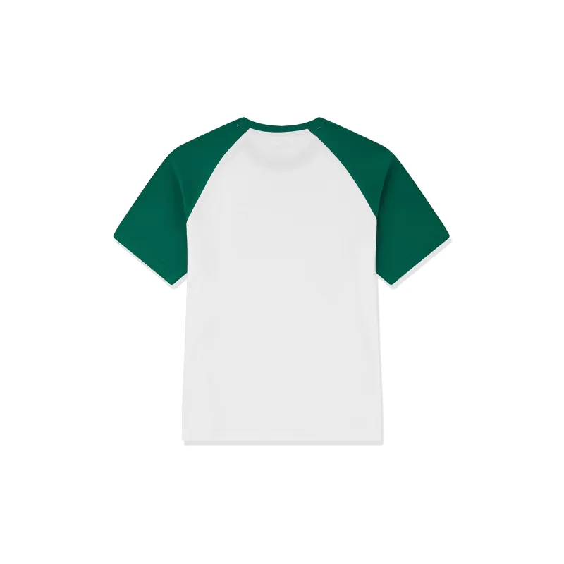 QIAODAN Raglan Sleeve T Shirt Unisex Jordan White/Winter Cyan-1