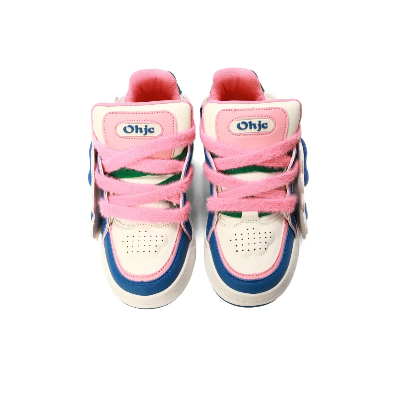 OHJC Slip-Resistant Cushioning Wear-Resistant Lightweight Breathable Low-Top Skateboard Shoes Unisex-7