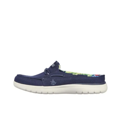 Skechers ON THE GO Flex - Saltwater Cushioning Anti-Slip And Wear-Resistant Low-Top Casual Shoes Women's Blue White