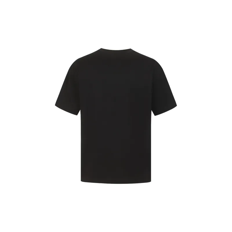 FERRE Logo Solid Color Letter 3D Effect Embroidery Crew Neck Short-Sleeved T-Shirt Men's-3