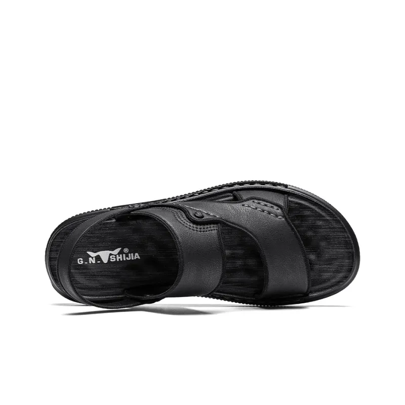 G.N.SHIJIA Beach Sandals Men Black/Brown-4