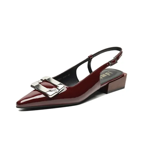 【dme】 Slip Resistant Wrap toe Slippers Women's Burgundy