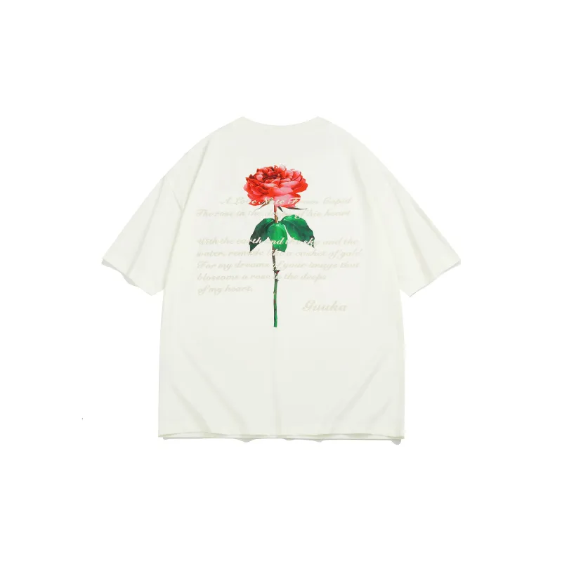 Guuka Short Sleeved T Shirts Unisex Cream White-1