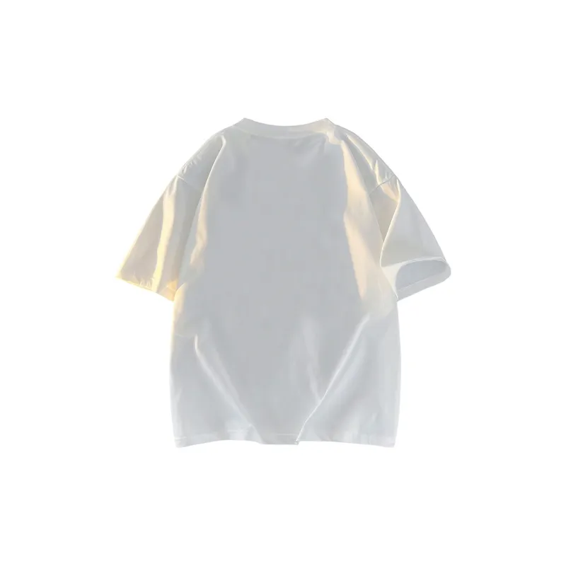 HAVR Casual Drop Shoulder Loose Fit Breathable Short Sleeved T Shirts Unisex-4