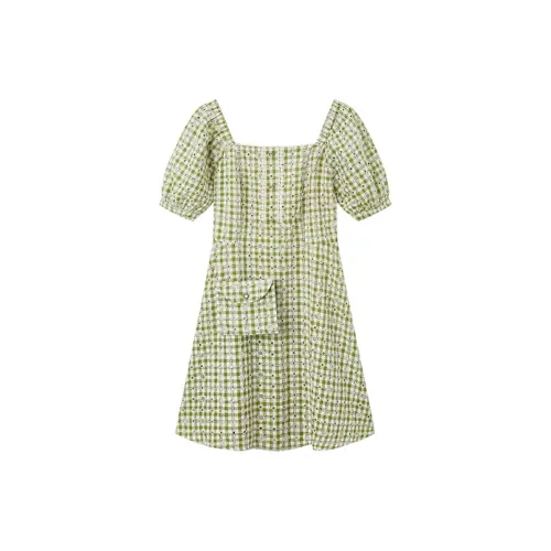 Pit Short-Sleeved Dresses Women's Light Green