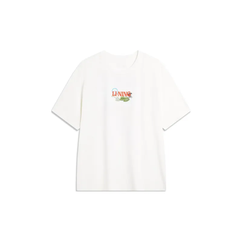 LINING Cool Tea T T Shirts Unisex Ivory-1