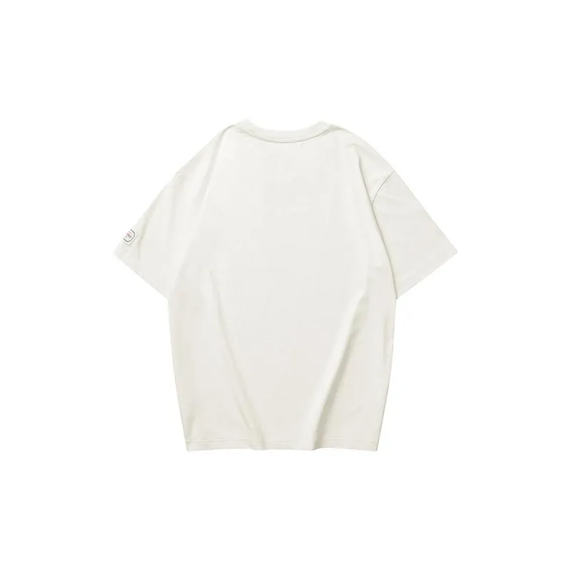 Skechers T-Shirt Unisex Cream Beige White-1