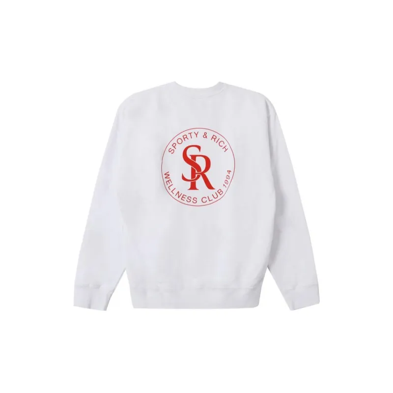 SPORTY & RICH Logo patch Cotton Sweatshirt-1